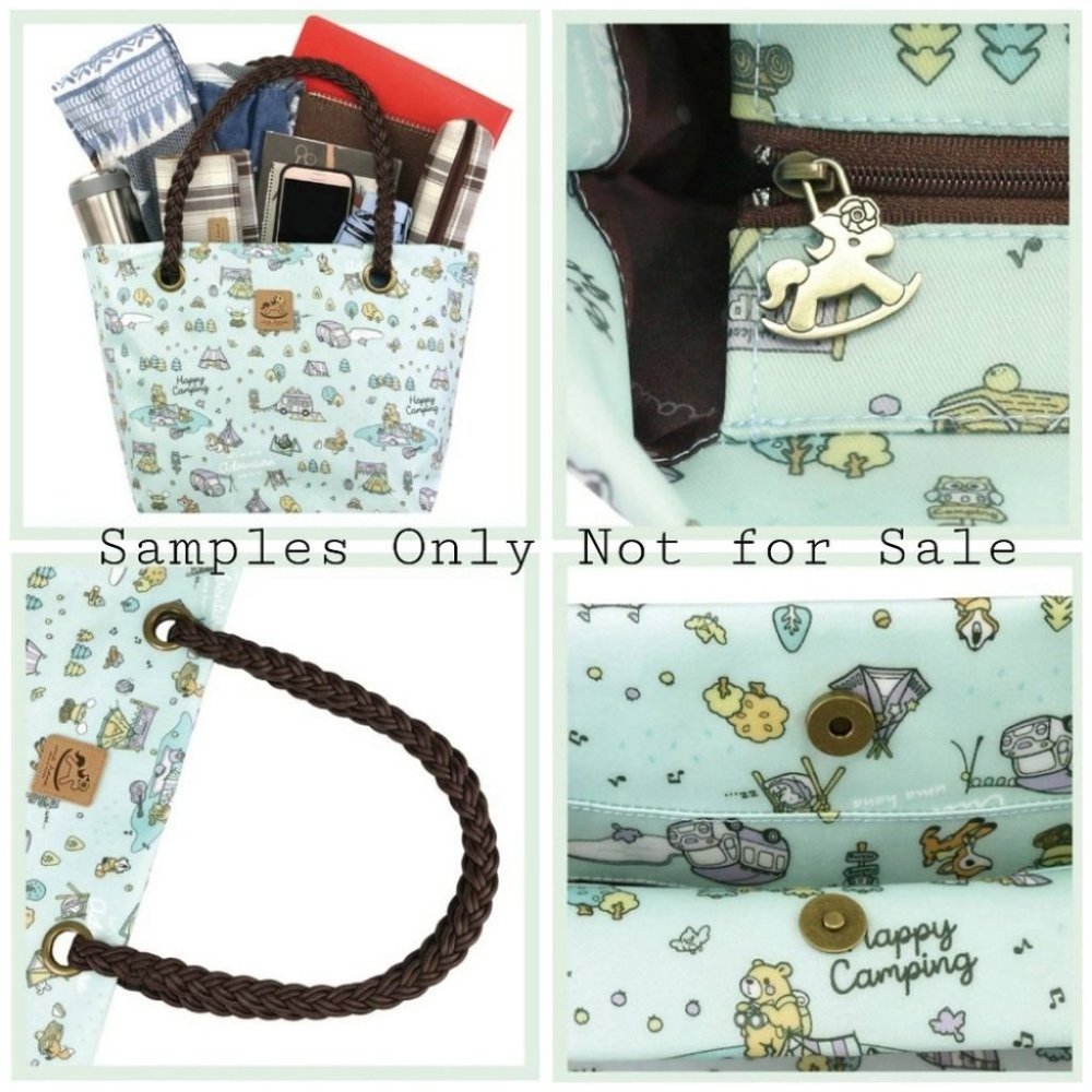 Waterproof Snow Corgi Woven Tote Shoulder Bag - Picture 3 of 11